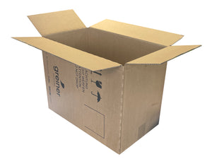 Used Printed Strong Single Wall Box - 480mm x 280mm x 380mm