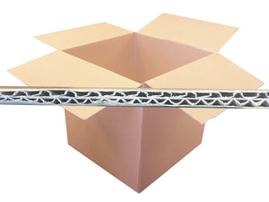 close up of double wall corrugation on large box