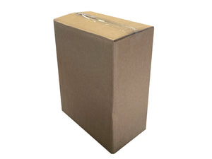 the flaps of the box are taped up with clear tape to show the shape of the box more clearly