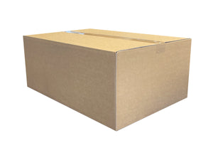 alternative view of a plain box where the flaps are taped with clear tape