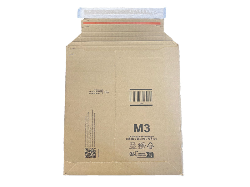 M3 envelopes with sticky strip