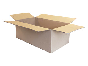 corrugated box with plain exterior