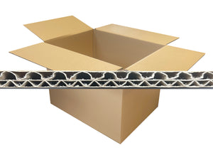 a close up of a double wall cardboard corrugation