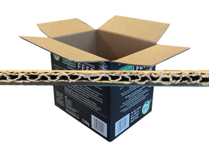 close up of corrugation for printed box