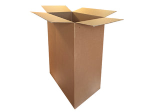 A large, single wall box, in front of a white background