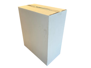 White box measuring 382mm x 198mm x 402mm sealed shut, on a white background
