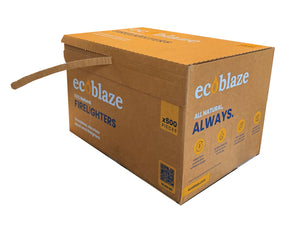 A box showing the corrguated tear off opening strip in use