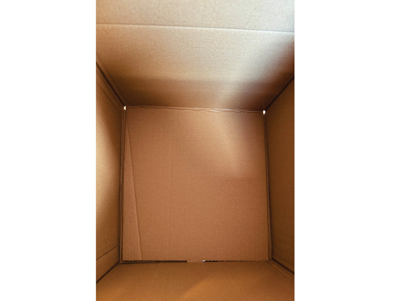 The interior of a box showing the self erecting construction