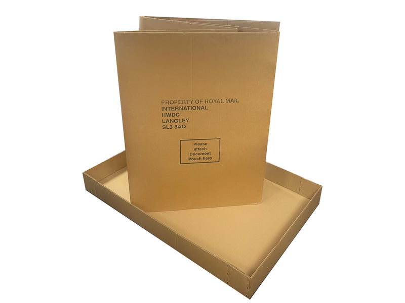 Used Printed Triwall Pallet Box & Self Assembly Lid and Base Set - 1140mm x 763mm x 1090mm