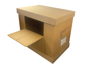 Used Printed Triwall Pallet Box & Self Assembly Lid and Base Set - 1140mm x 763mm x 1090mm