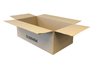 single wall box with number print