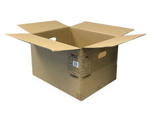used box with hand holes for carrying