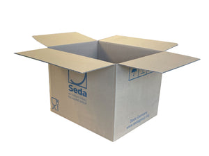 Used Printed Strong Single Wall Box - 398mm x 325mm x 305mm
