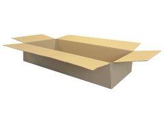 a long flat single wall shipping carton
