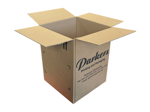 New Printed Strong Single Wall Box - 249mm x 244mm x 325mm