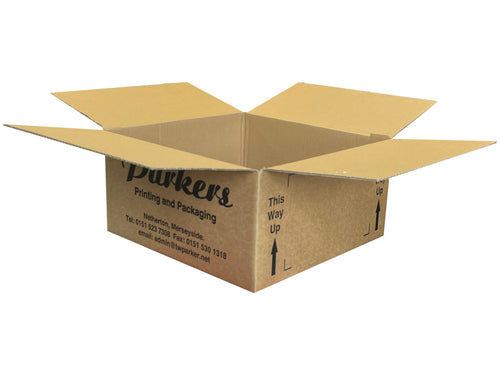 New Printed Strong Single Wall Box - 308mm x 300mm x 152mm
