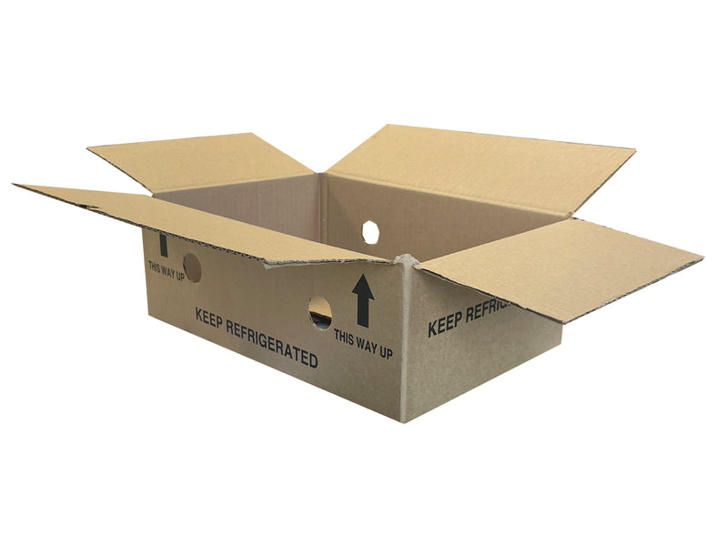 keep refrigerated box with holes for airflow
