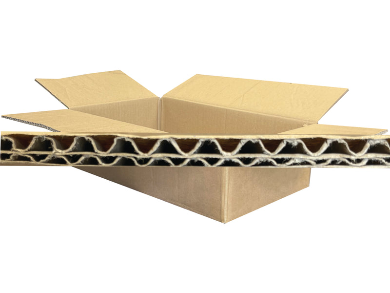 double wall corrugation close up on strong carton