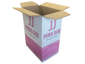 pink and white surplus cardboard boxes