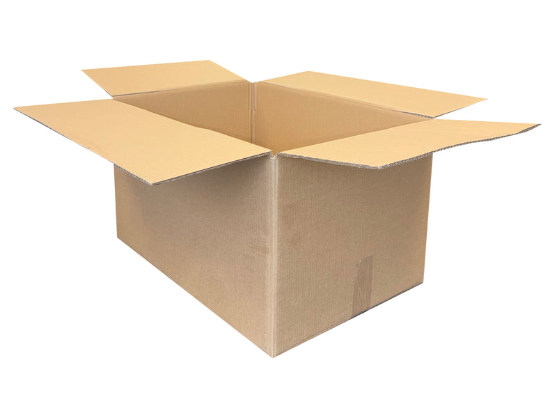 plain cardboard box with taped underside