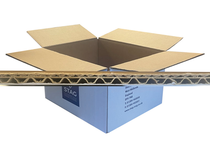 extra strong double wall fluting close up to demonstrate