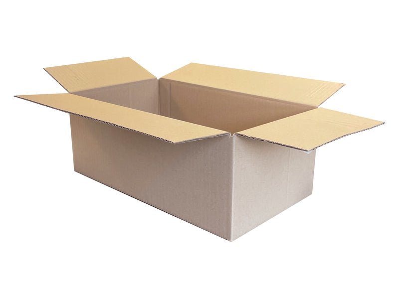 corrugated box with plain exterior