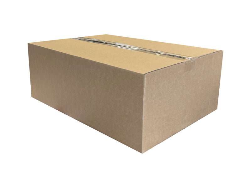 plain parcel box with clear tape to close at the top