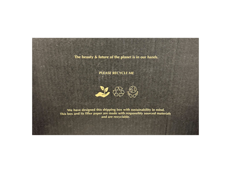recycling message printed on the inside of a box