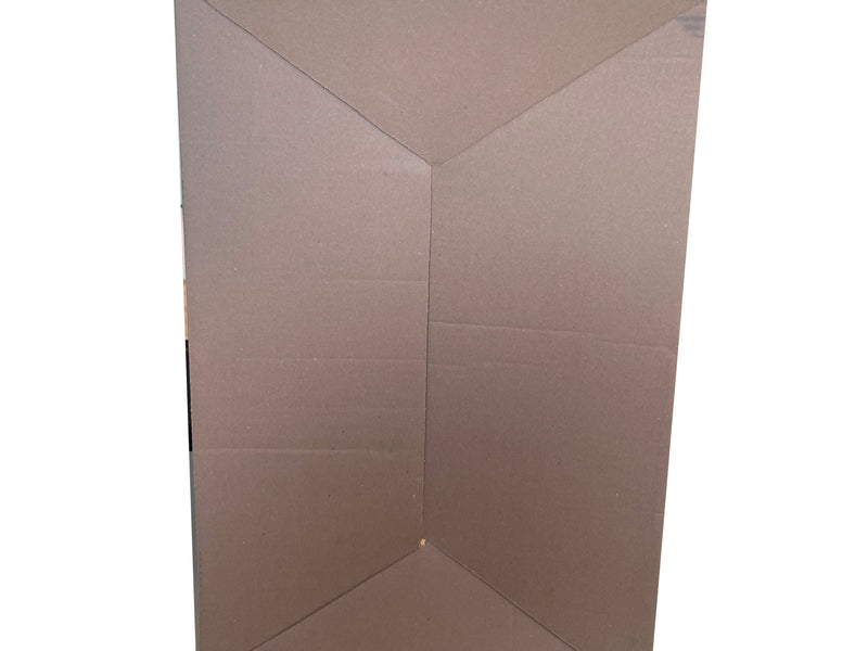 crash lock base of cardboard box view from below