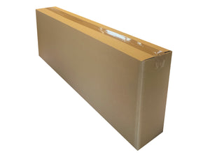 box for narrow products taped top and bottom to show the shape