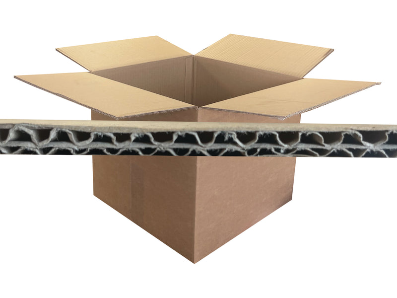 plain box with clear image of corrugated double wall