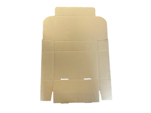 flattened unassembled diecut box from above