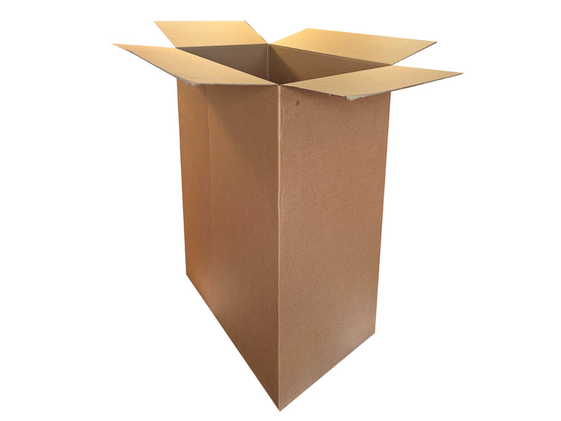 A large, single wall box, in front of a white background