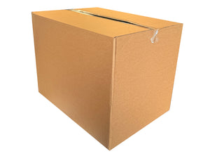 Brown cardboard box on a white background