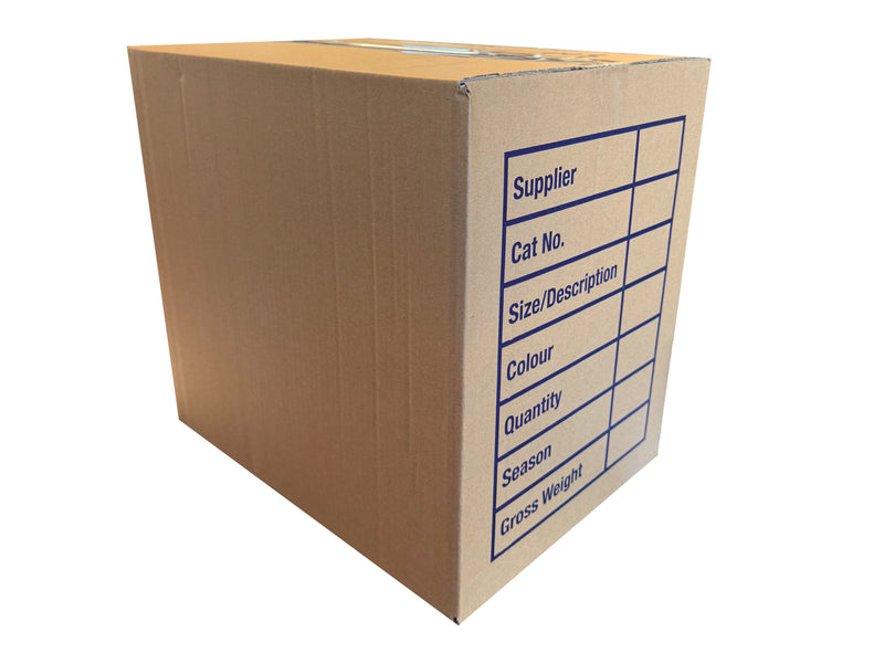 A BDCM2 Box with blue print against a white background