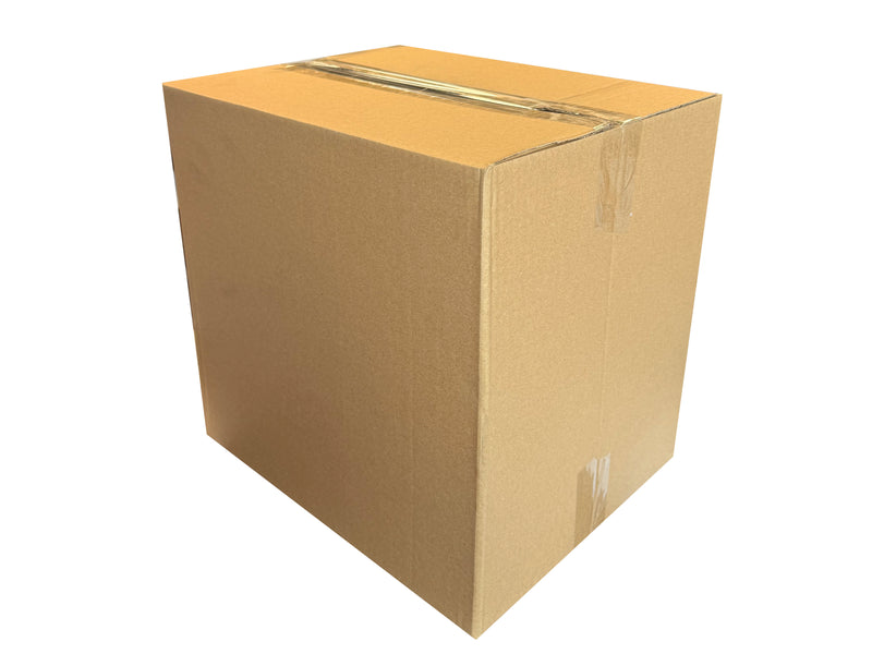 A medium sized packing box, in a single wall board grade