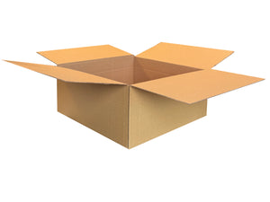 A plain box with an extra crease to reduce parcel heights