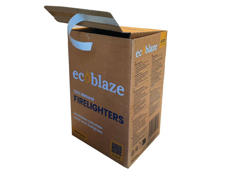 A printed cardboard box with a tear off glue strip