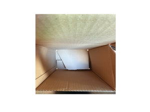 The inside of a self erecting cardboard box