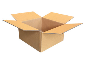 A small packing box, opened at the top end.