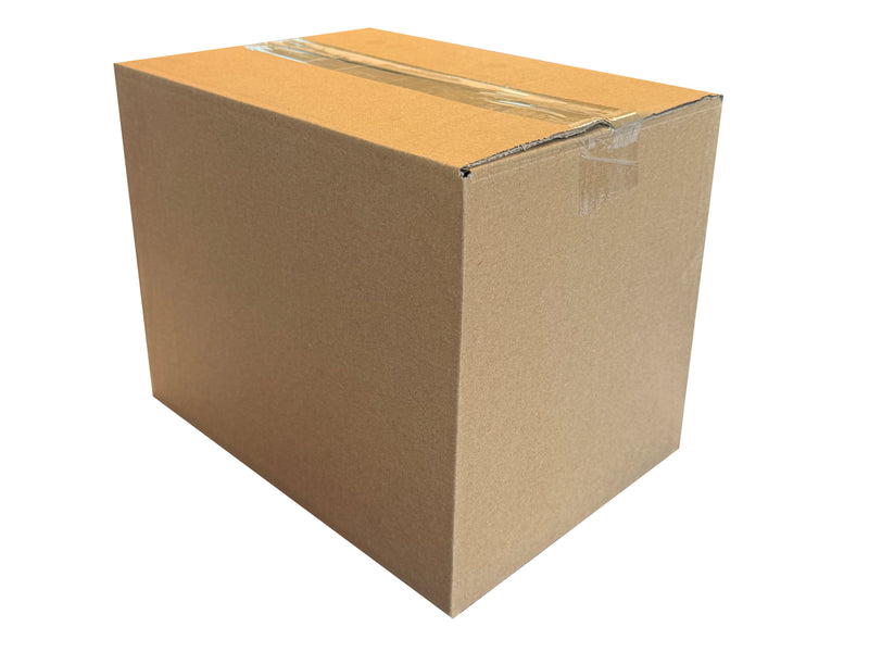 A brand new box, closed with clear tape, measuring 280mm x 198mm x 216mm