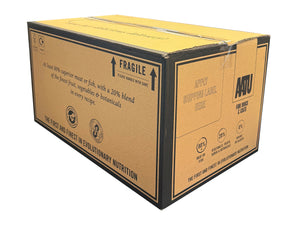 Brown box with black text and branding on a white background