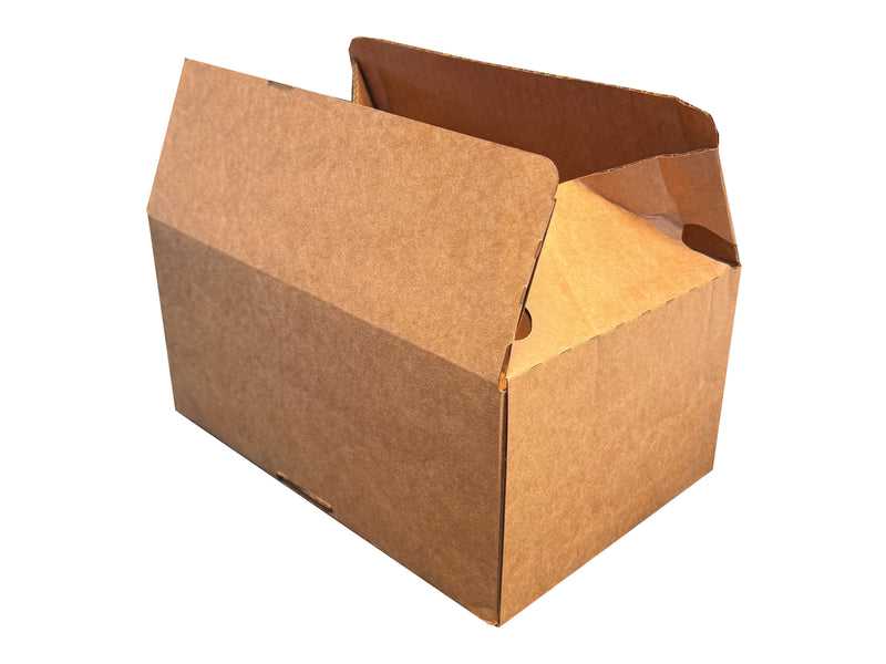 A brown cardboard box with an 0226 style top
