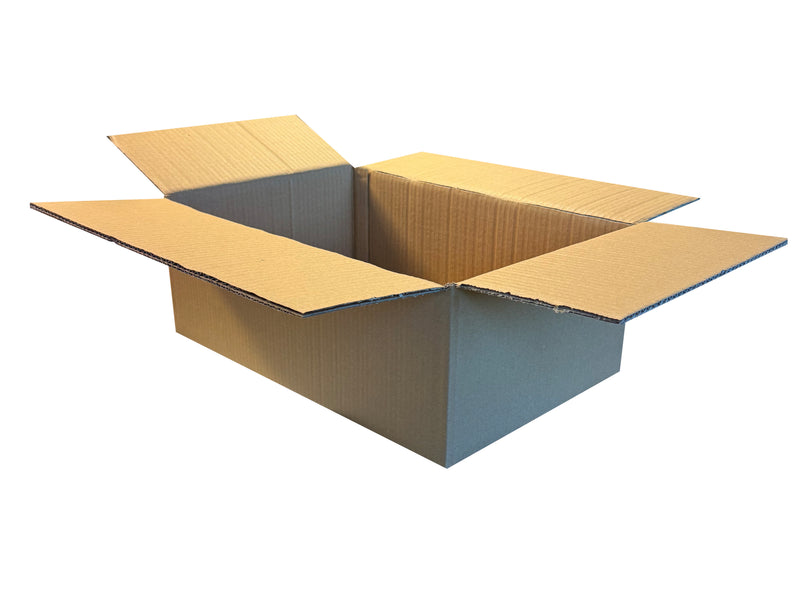 Strong double wall box, measuring 457mm x 305mm x 152mm