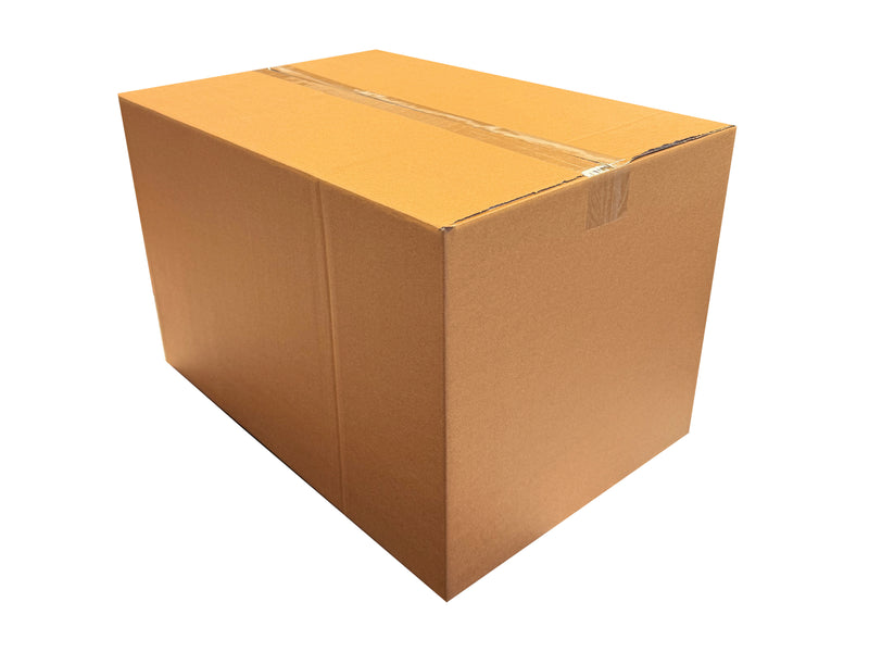 A brand new, single wall box measuring 475mm x 286mm x 286mm