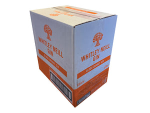 A white and orange cardboard packing box, one variation of this style available for reuse