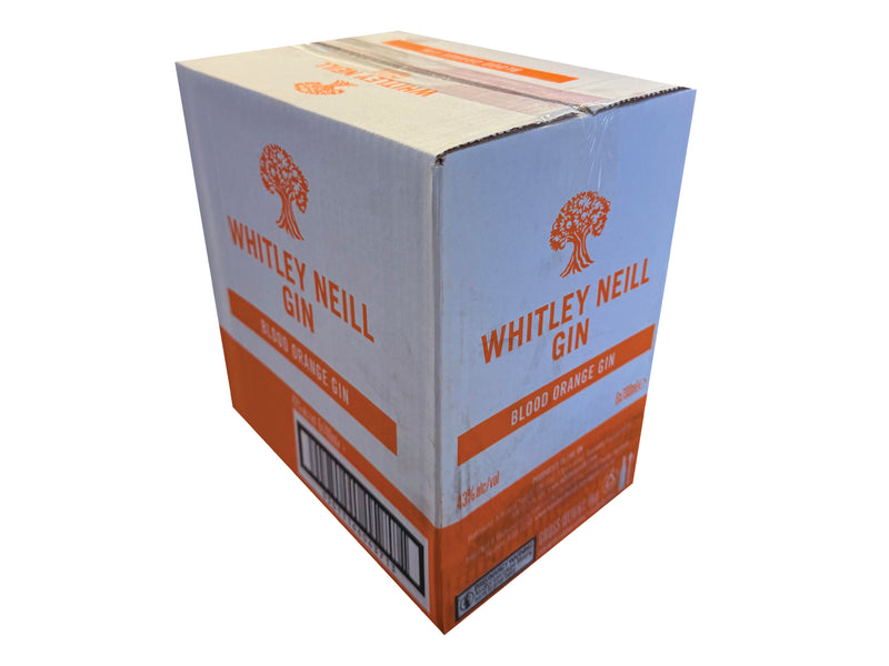 A white and orange cardboard packing box, one variation of this style available for reuse