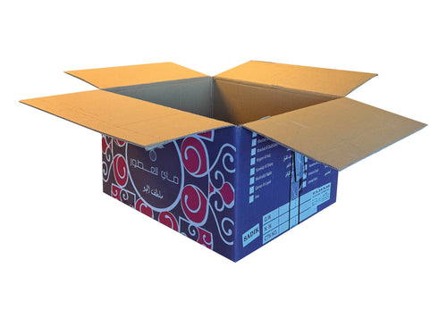Used Printed Strong Double Wall Box - 523mm x 454mm x 300mm