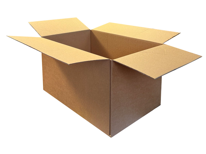 Plain, brown carton, measuring 400mm x 255mm x 210mm