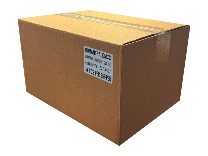 Brown used cardboard box with a label on a white background